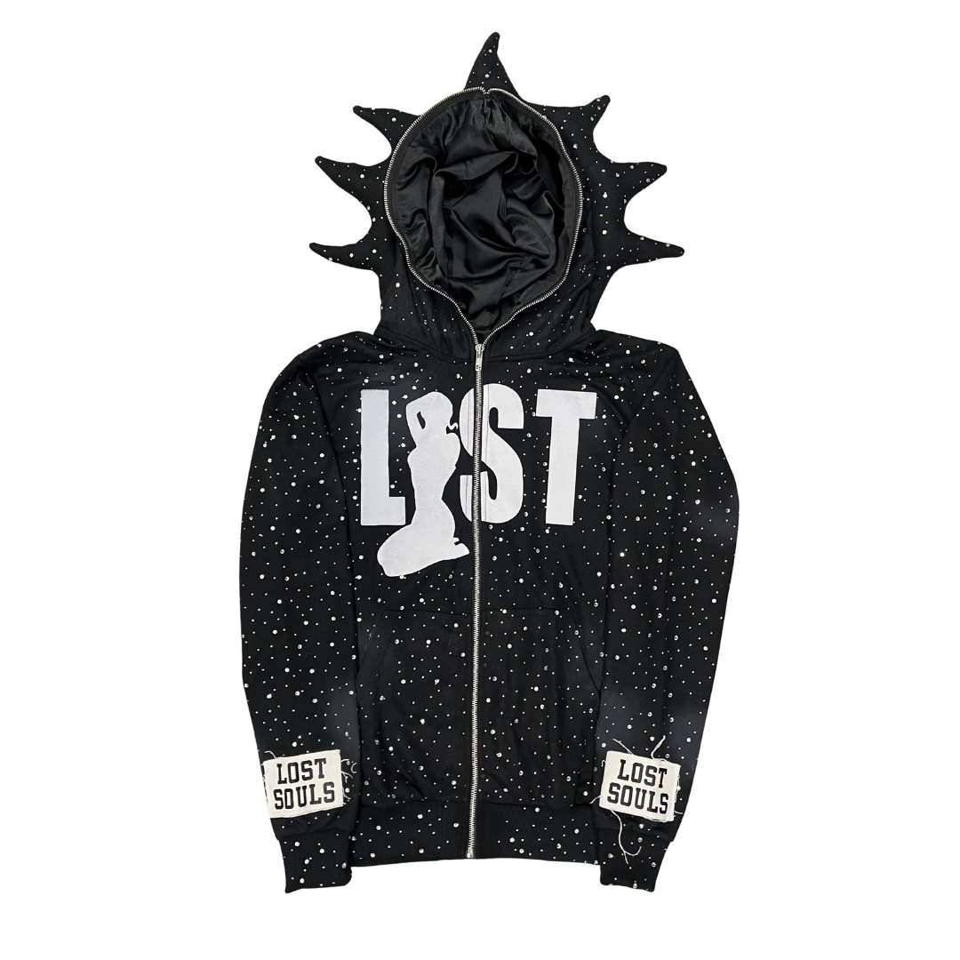 MIDNIGHT SHINER LOST RHINESTONE FULL ZIP UP V3 Lost Souls