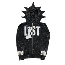 Load image into Gallery viewer, MIDNIGHT SHINER LOST RHINESTONE FULL ZIP UP V3 Lost Souls
