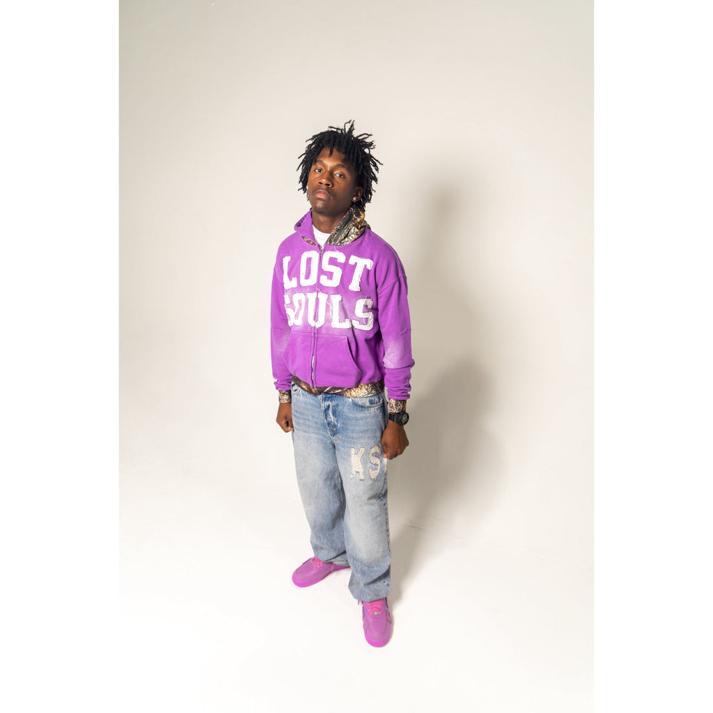 PURPLE CAMO BEING ALONE INSPIRED ME JACKET Lost Souls