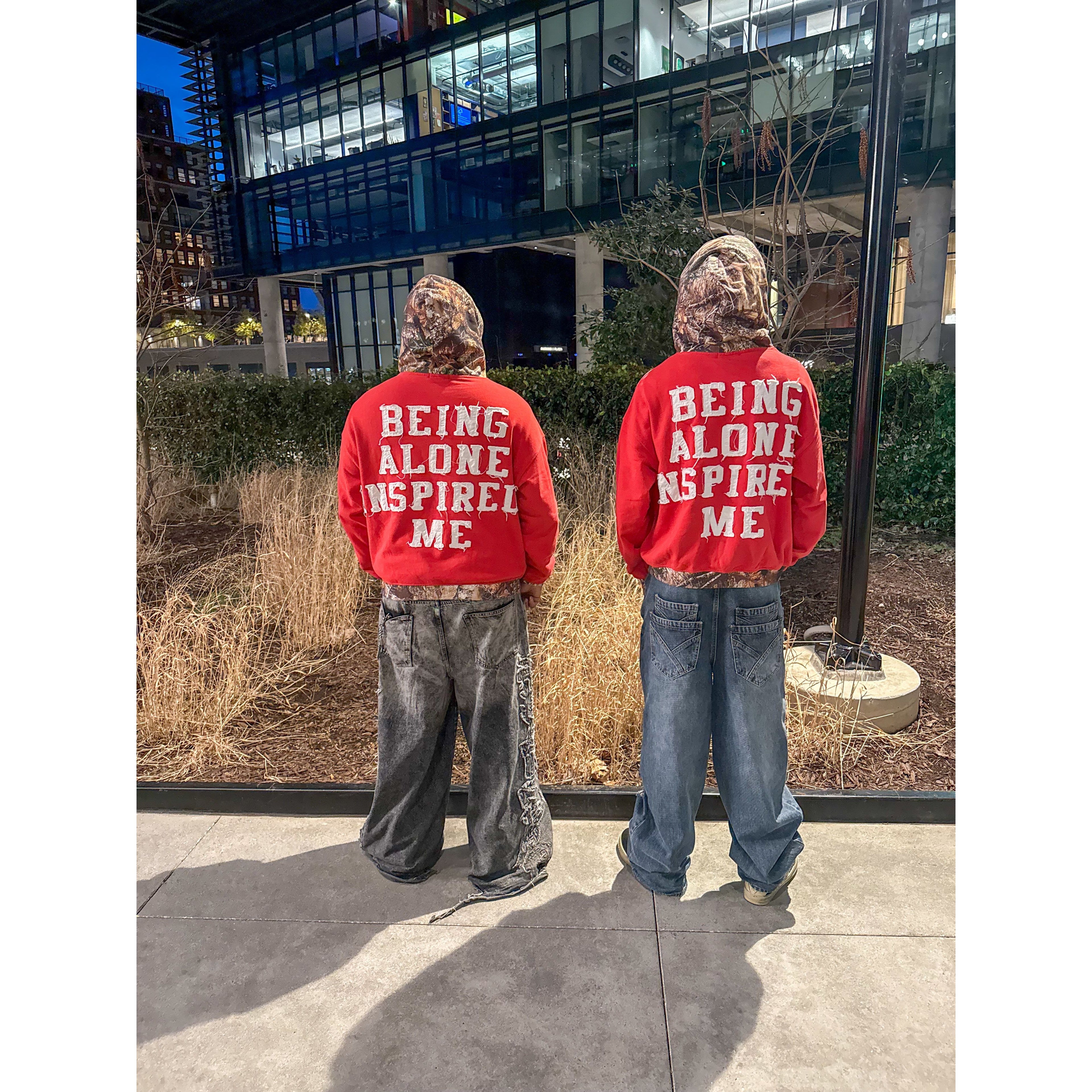 CRIMSON RED CAMO BEING ALONE INSPIRED ME ZIPUP Lost Souls