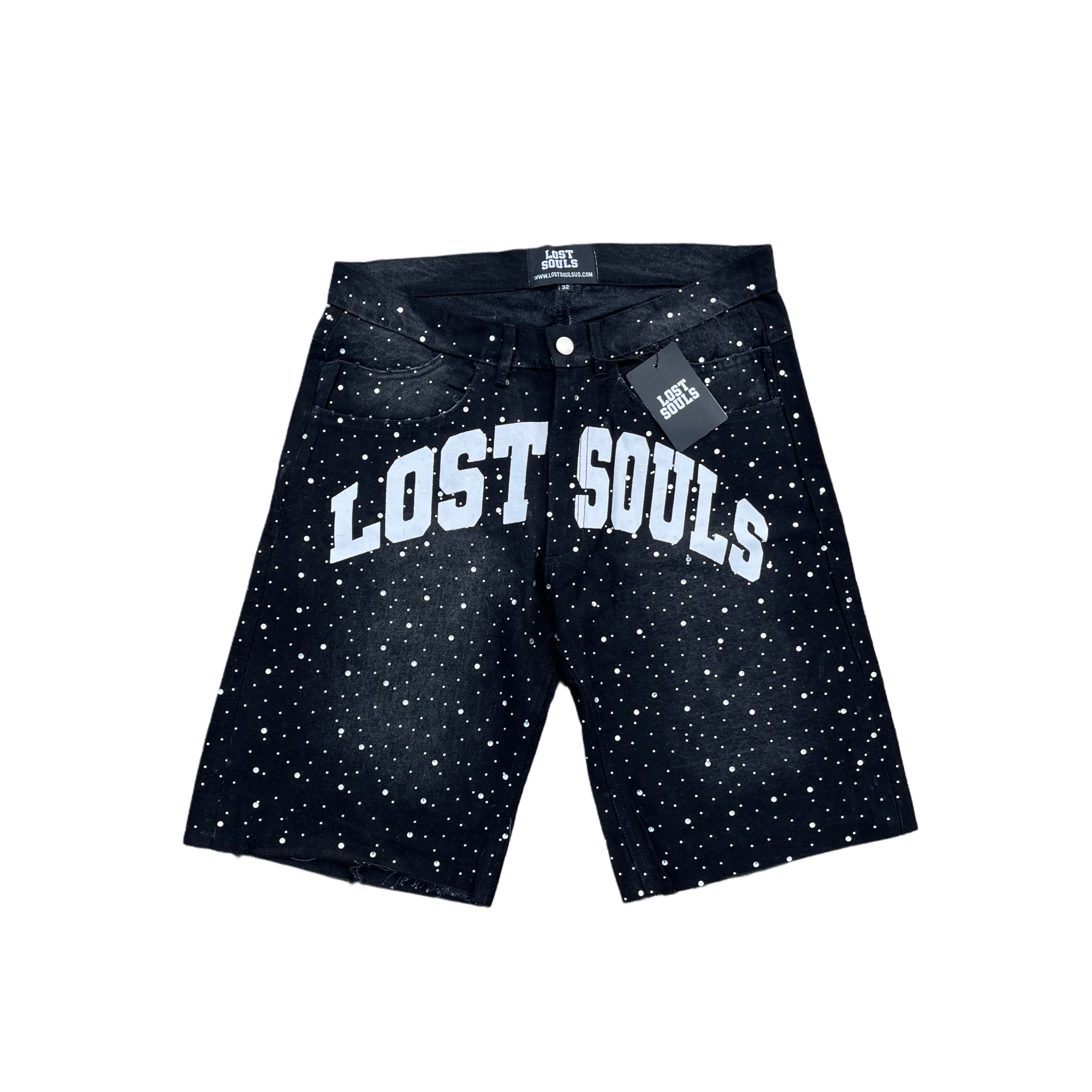 (Copy) 6 POCKET RHINESTONE JORTS LOST SOULS