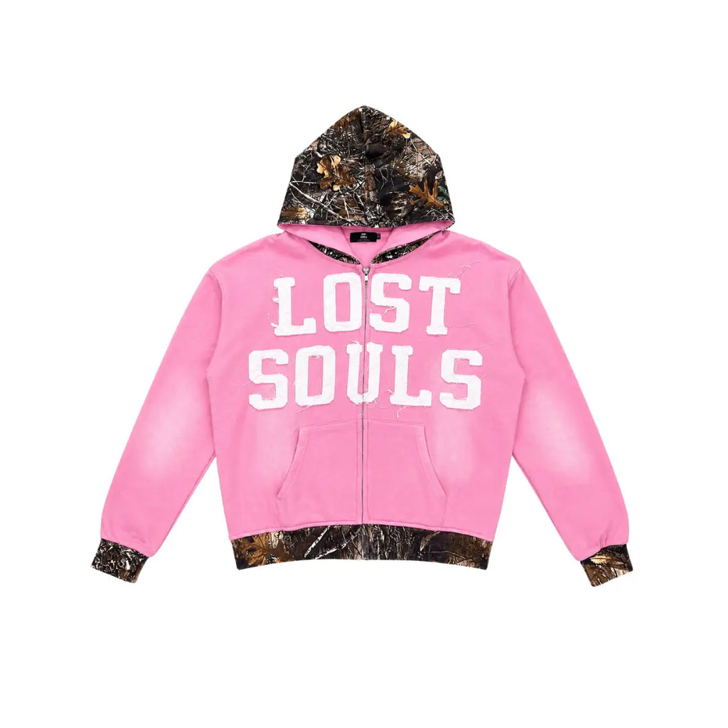 Pink Camo Being Alone Inspired Me Zip-Up
