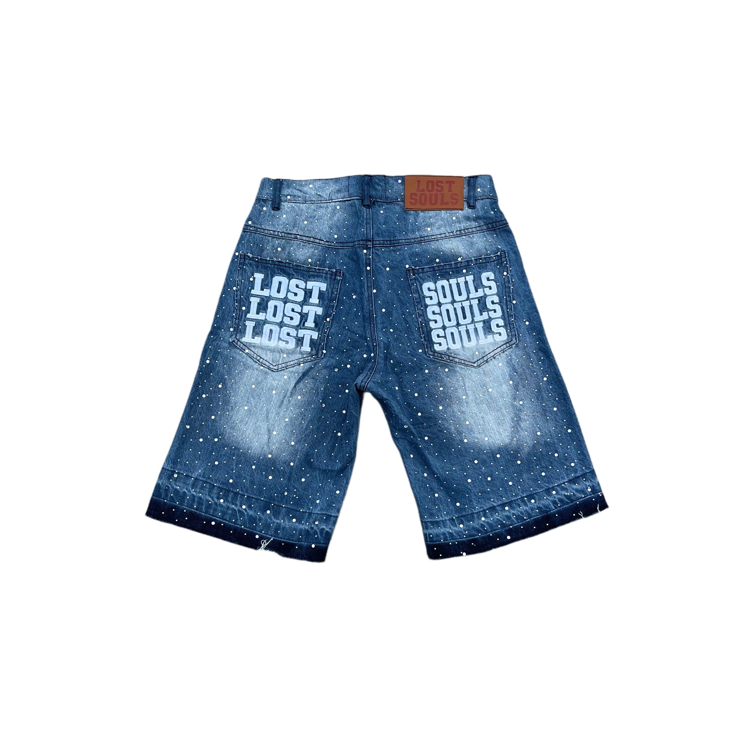 6 POCKET RHINESTONE JORTS LOST SOULS