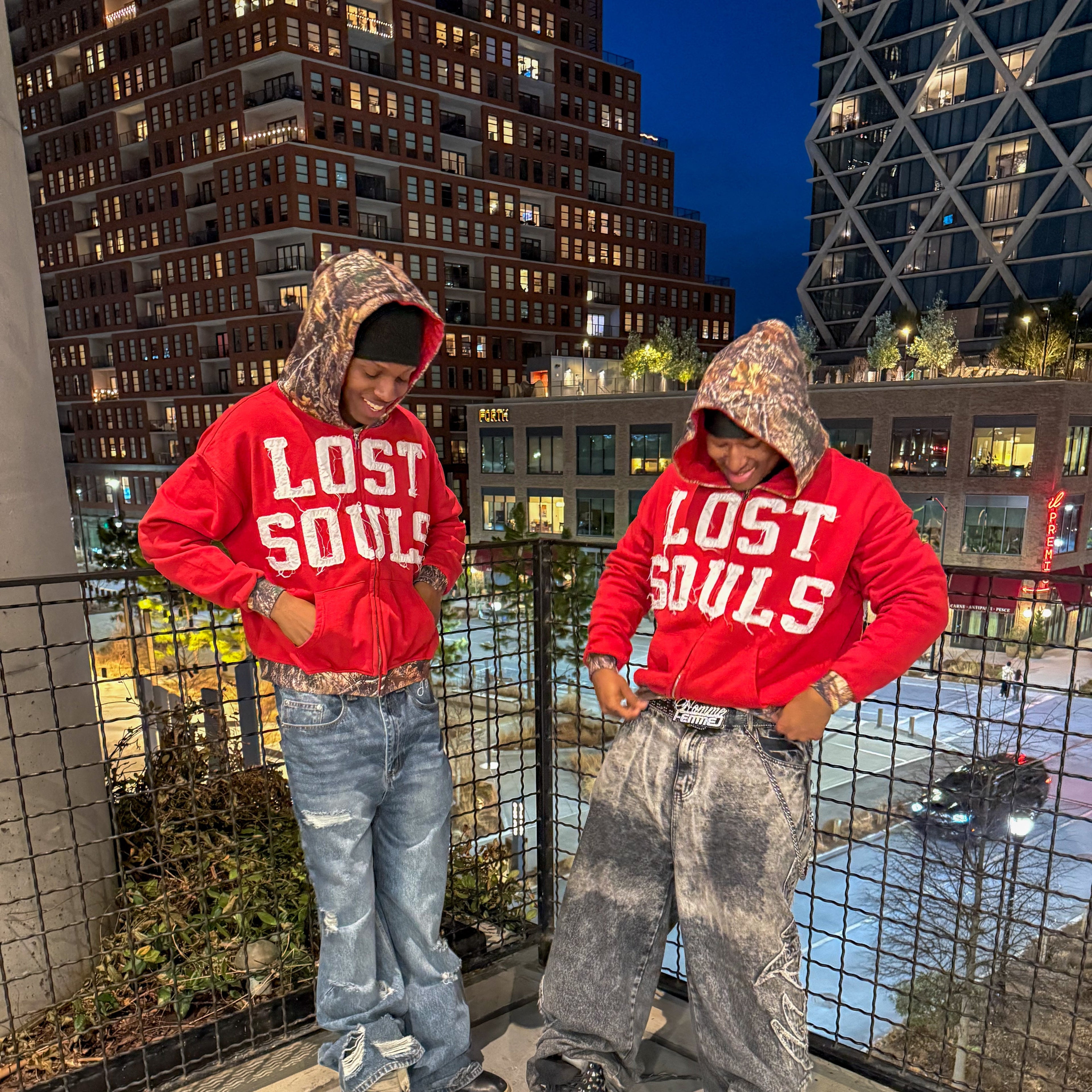 CRIMSON RED CAMO BEING ALONE INSPIRED ME ZIPUP Lost Souls