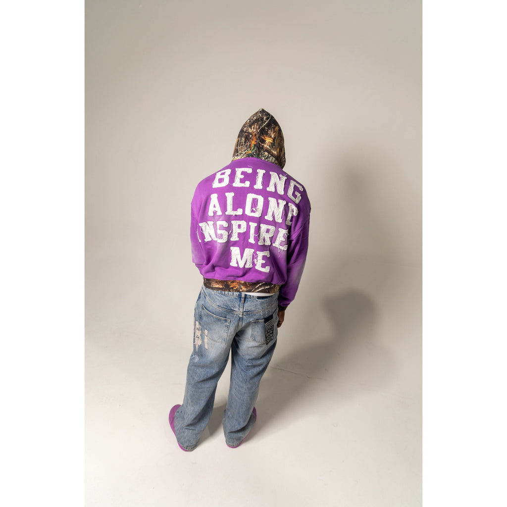 PURPLE CAMO BEING ALONE INSPIRED ME JACKET Lost Souls