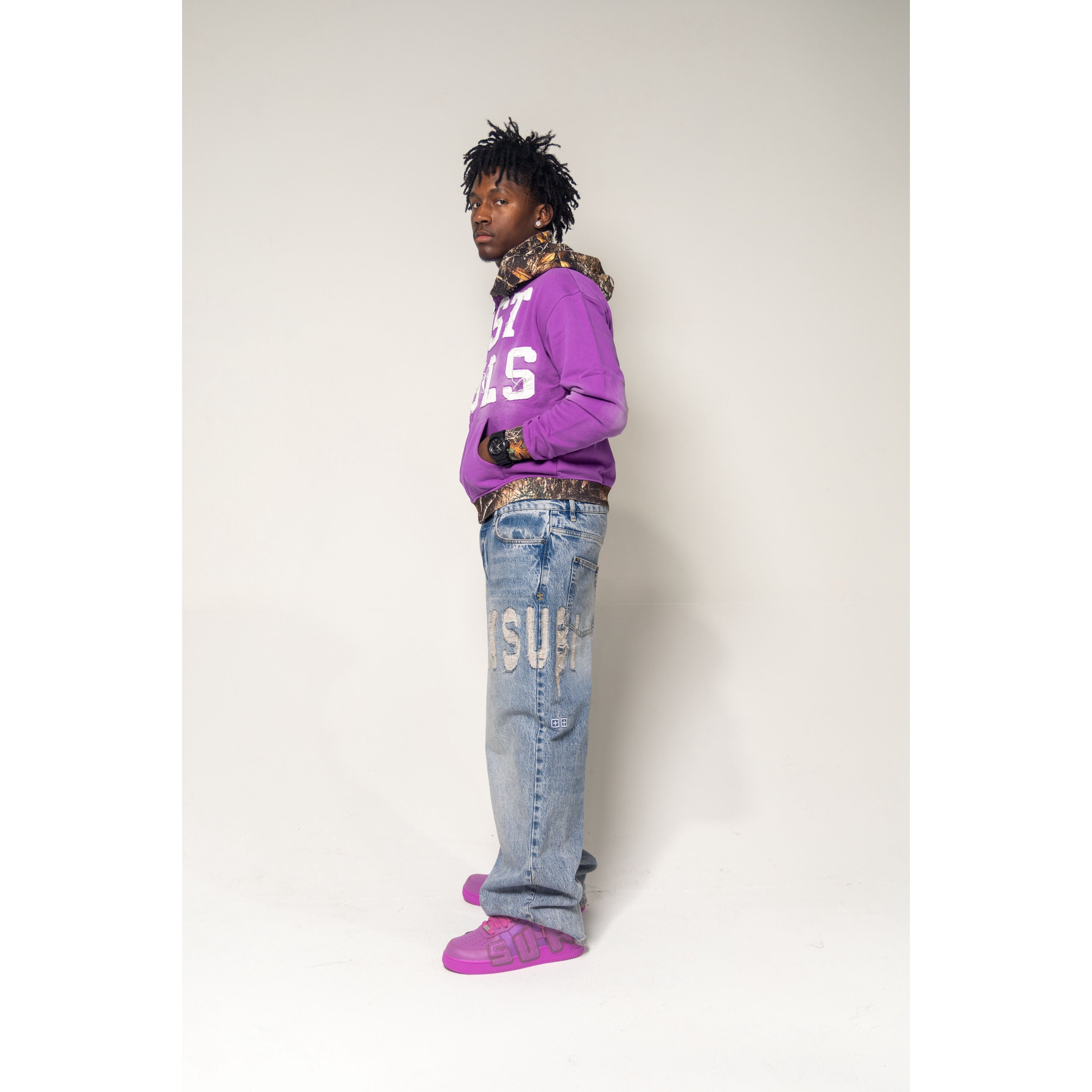 PURPLE CAMO BEING ALONE INSPIRED ME JACKET Lost Souls