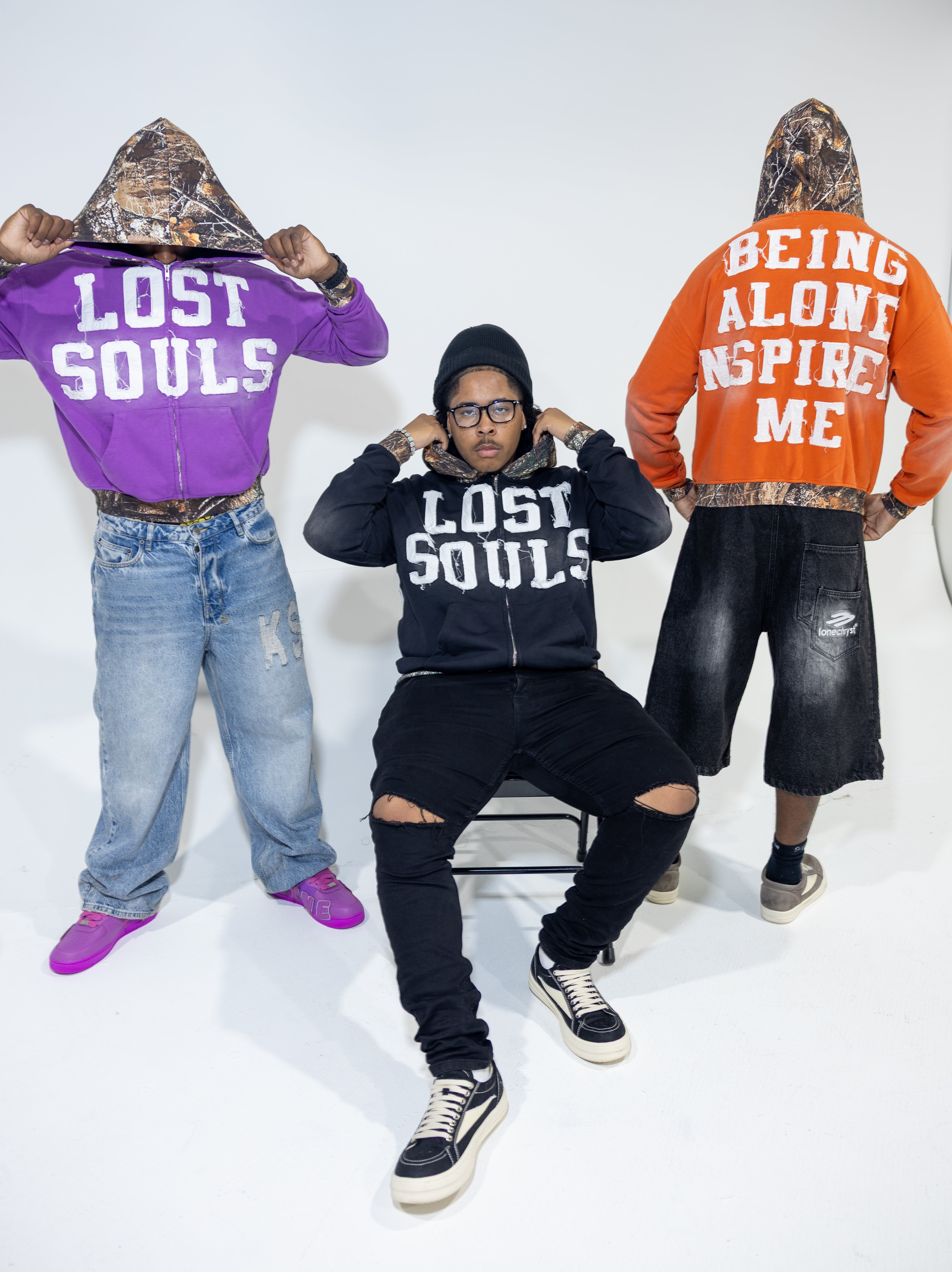 PURPLE CAMO BEING ALONE INSPIRED ME JACKET Lost Souls