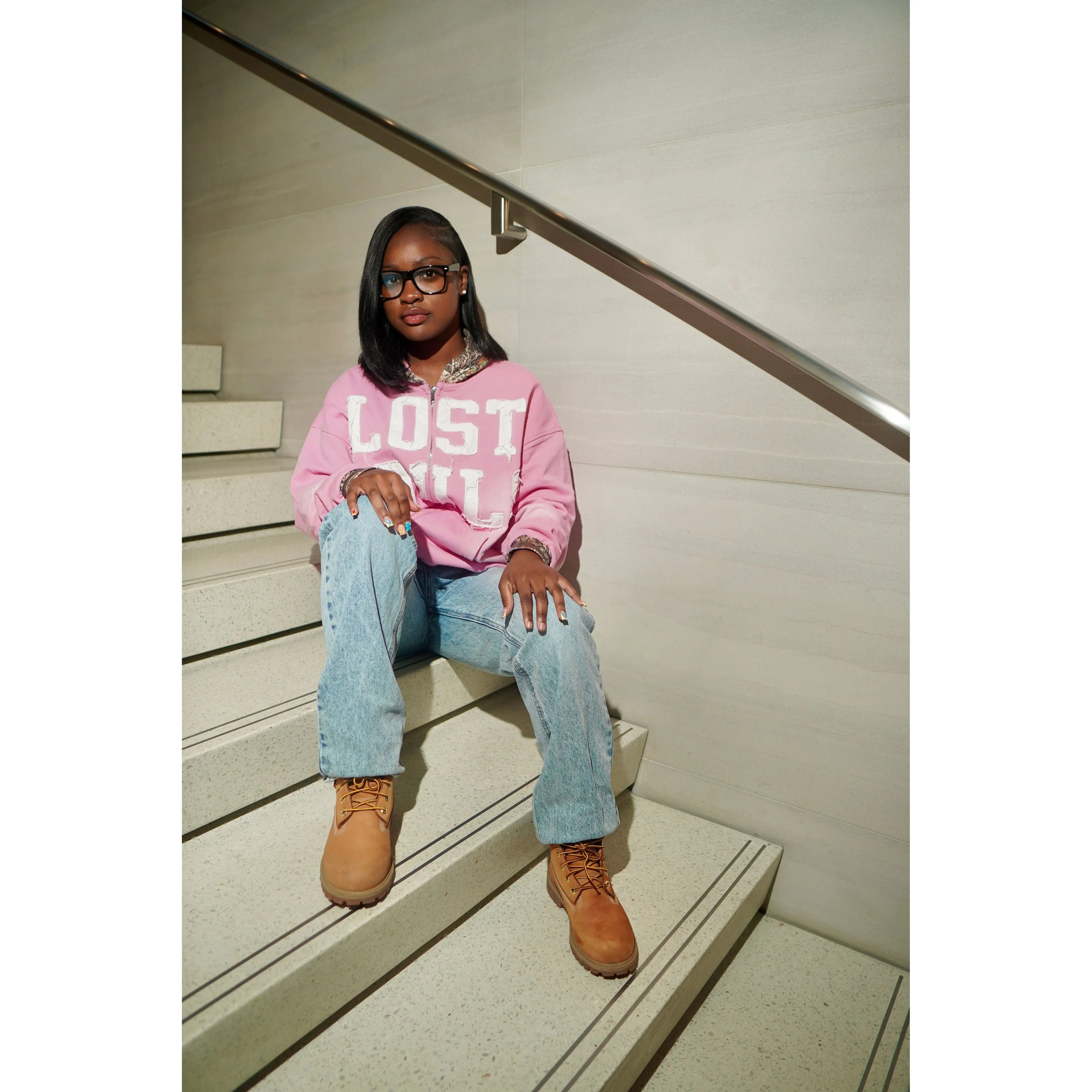 PINK CAMO BEING ALONE INSPIRED ME ZIPUP Lost Souls
