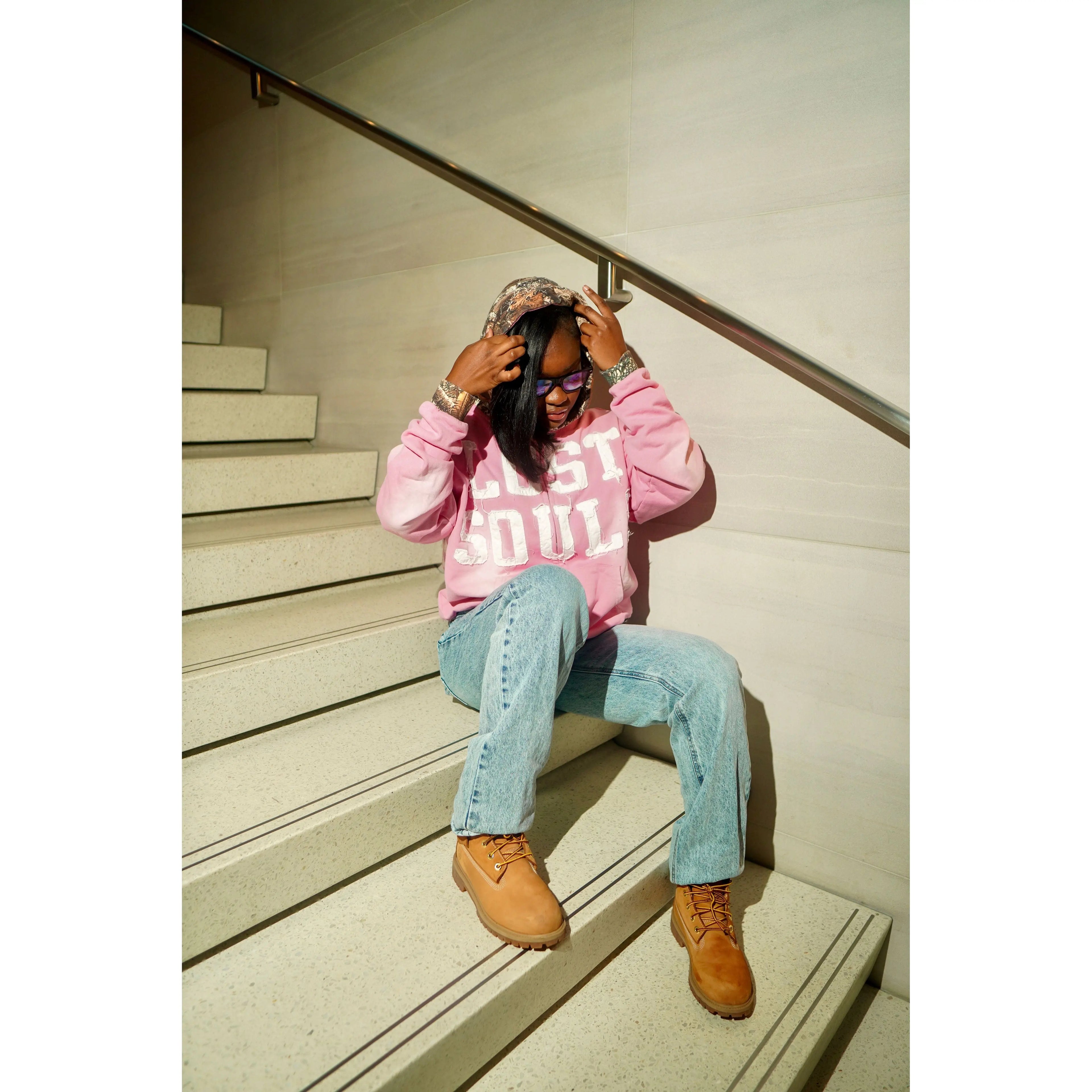 PINK CAMO BEING ALONE INSPIRED ME ZIPUP Lost Souls