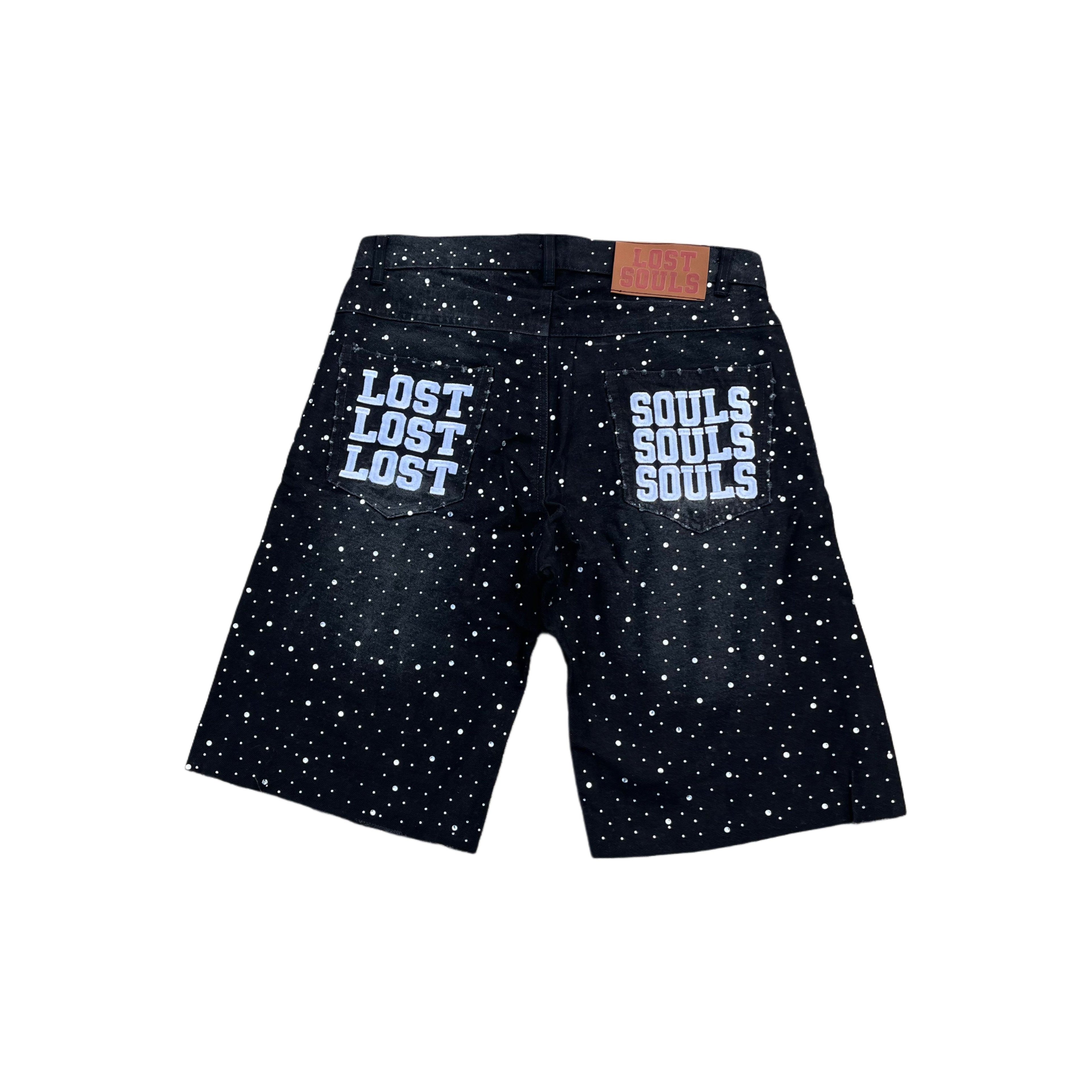 (Copy) 6 POCKET RHINESTONE JORTS LOST SOULS