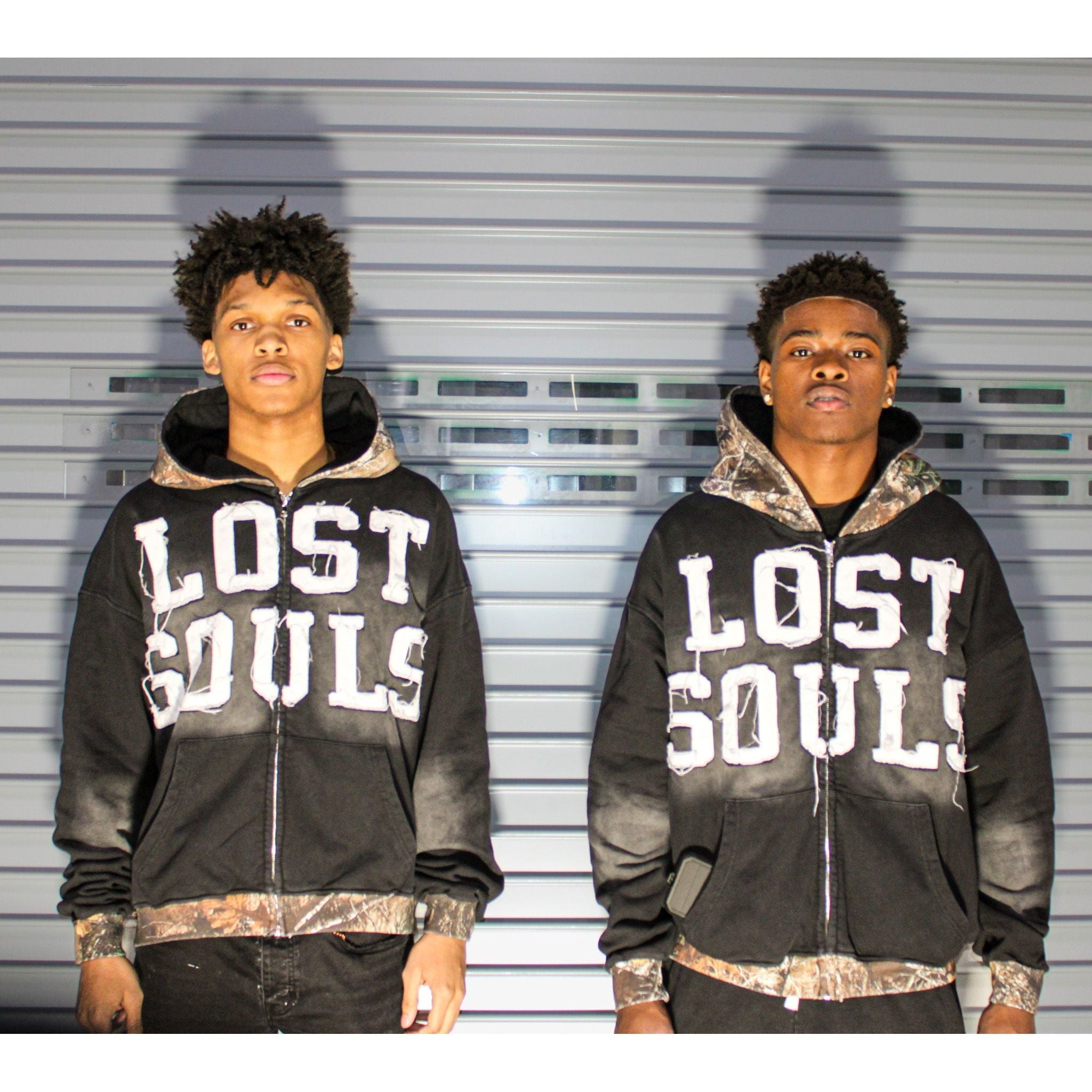 DIRTY WASH CAMO JACKET - LOST SOULS