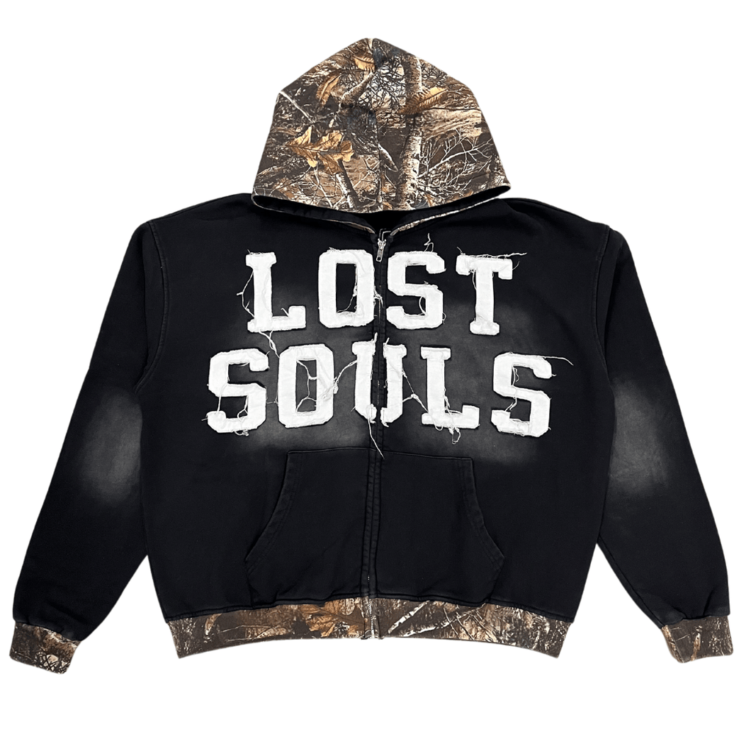 DIRTY WASH CAMO JACKET - LOST SOULS