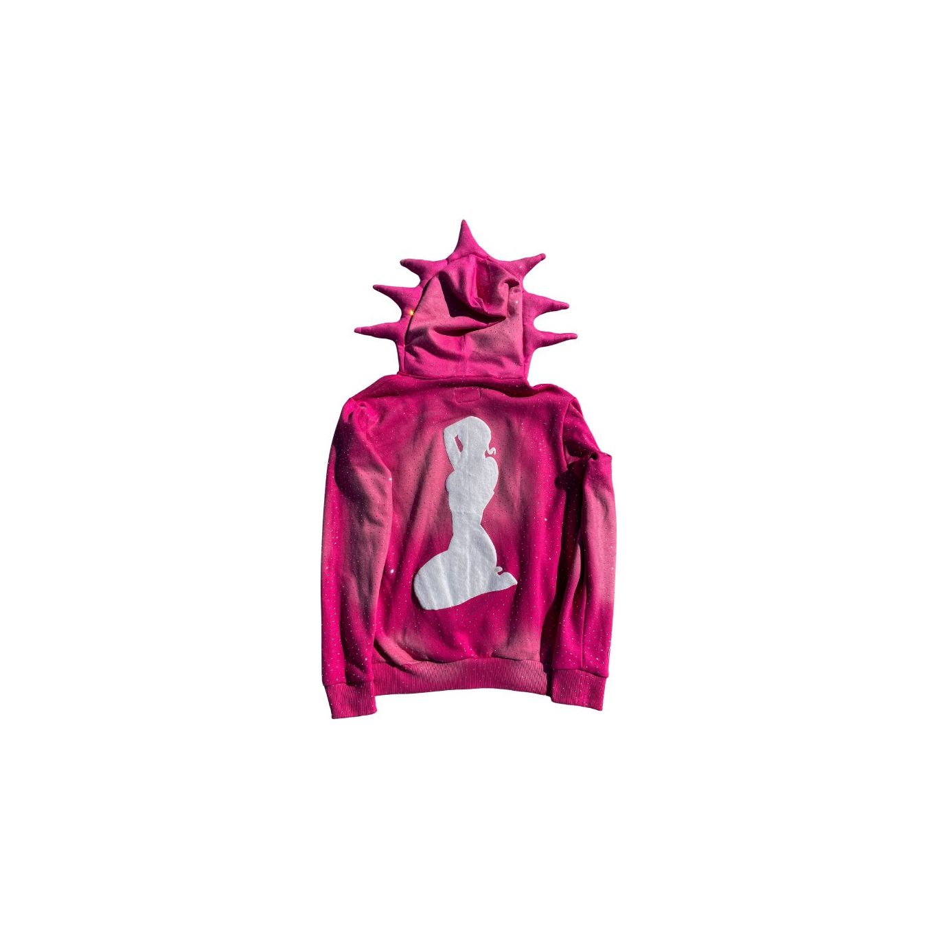 PINK LOST RHINESTONE FULL ZIP UP - LOST SOULS