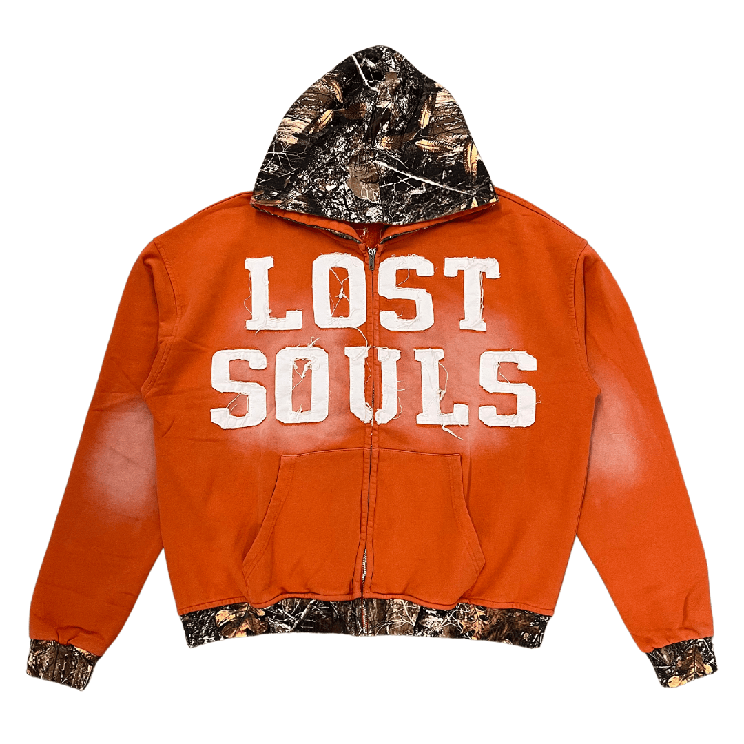 TANGERINE WASH CAMO JACKET - LOST SOULS